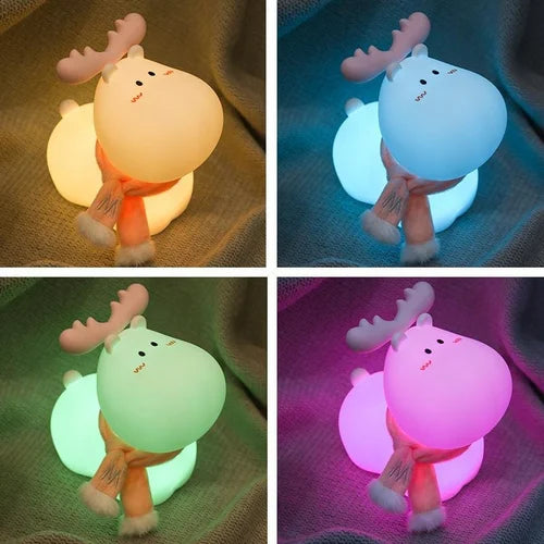 Silicon Reindeer LED Night Lamp