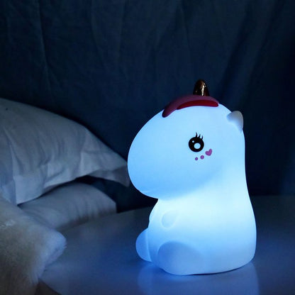 Silicon Unicorn Rechargeable LED Night Lamp