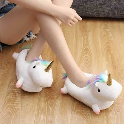 Unicorn Soft Plush Winter Slippers