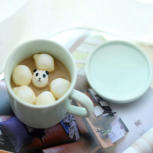 3D Panda Inside Coffee Mug