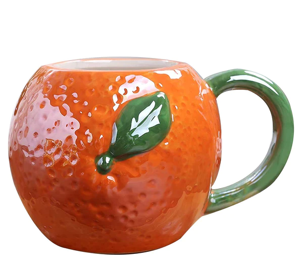 3D Orange Shape Coffee Mug
