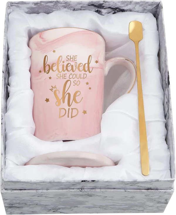She believed She Could So She Did - Motivational Mug with Gift Box