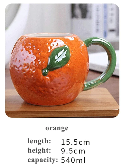 3D Orange Shape Coffee Mug