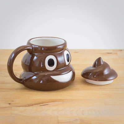 Poop shape Mug with Lid