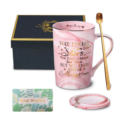 Best Friends Marble Coffee Mug with Gift Box