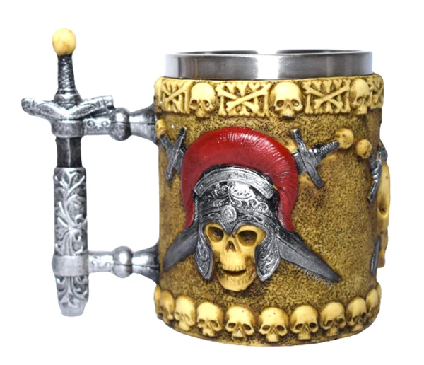 3D Pirates Skull Bone Stainless Steel Coffee Mug