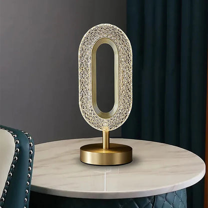 Oval Shape LED Crystal Table Lamp