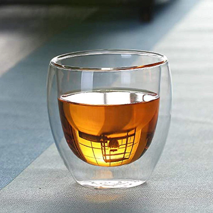 Double Walled Insulated Glass Cup