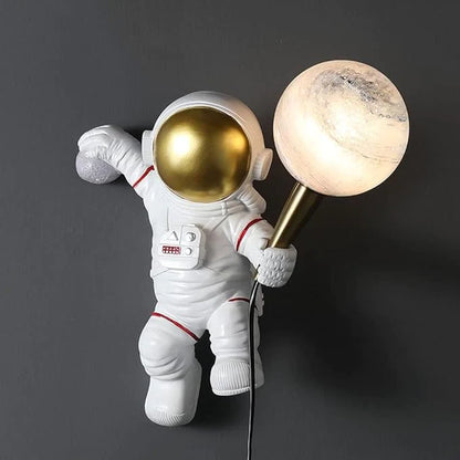 Astronaut Wall Sconce with Glass Globe Lampshade