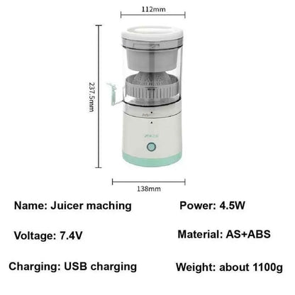 Portable USB Mini Electric Rechargeable Citrus Juicer