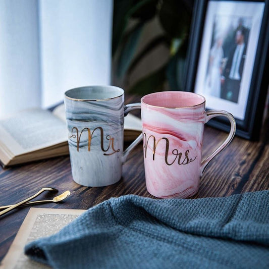 Mr & Mrs Couples Ceramic Coffee Mugs
