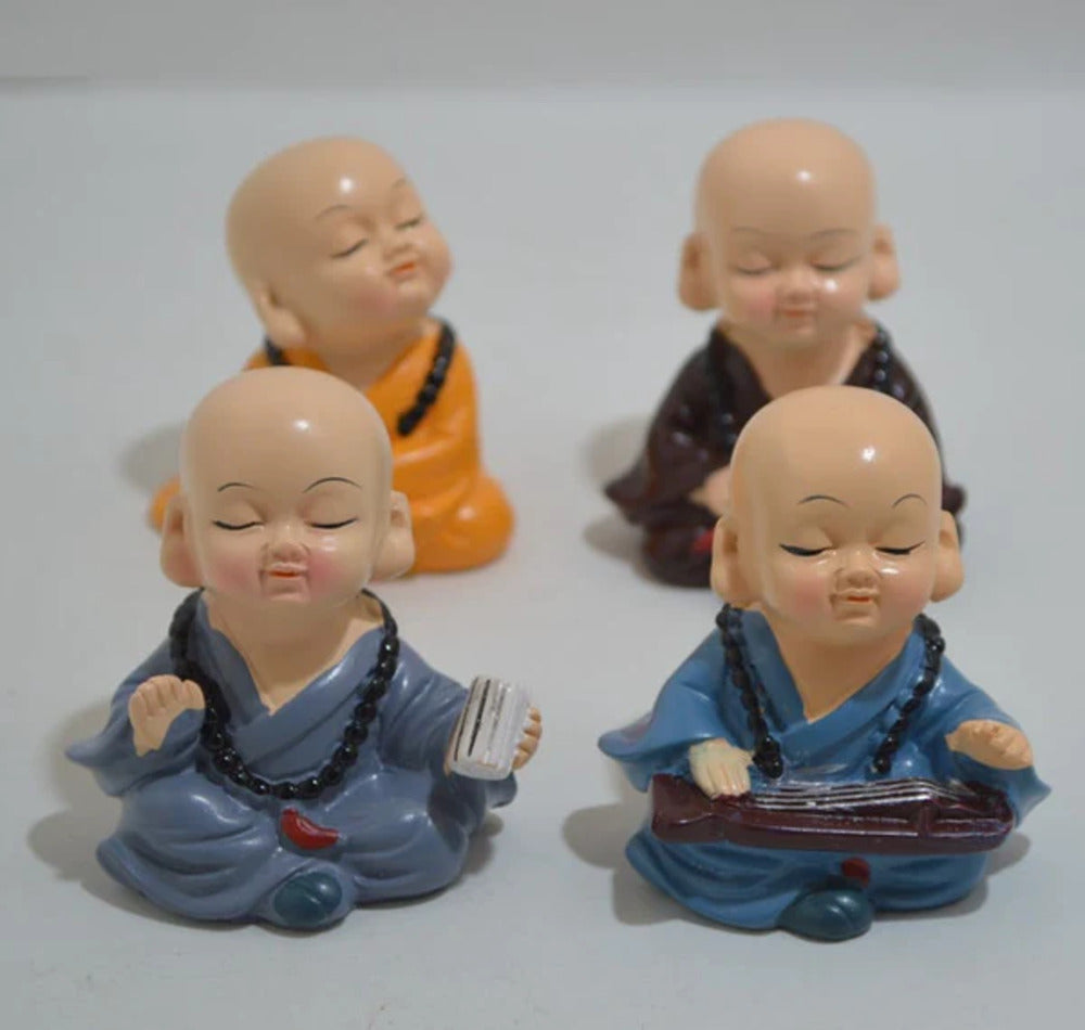 Spring Shake Head Buddha Figures (Set of 4)