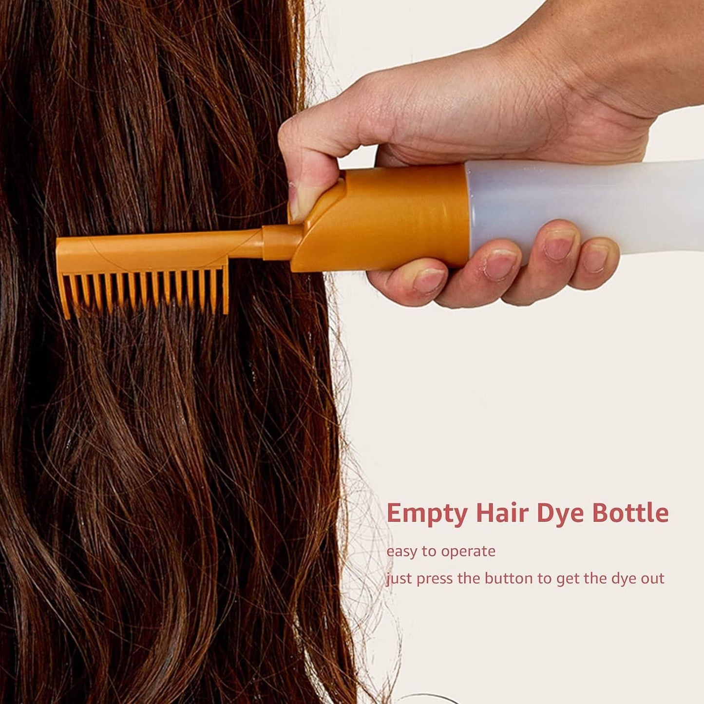 Empty Hair Dye Bottle Applicator with Comb