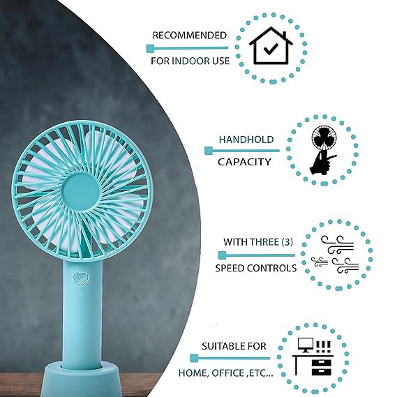 Portable Handheld Fan with Stand