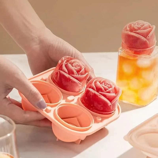 Silicon Rose Ice Cube Mould Tray