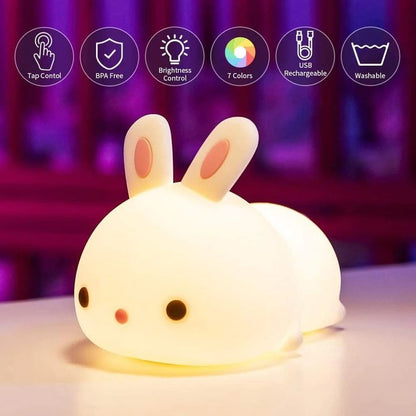 Sleeping Rabbit LED Night Lamp