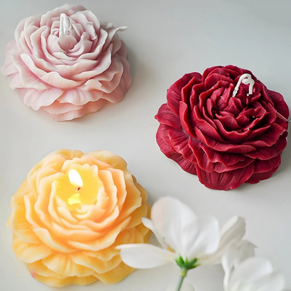 Peony Flower Shaped Scented Candle