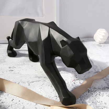 Geometric Panther Sculpture