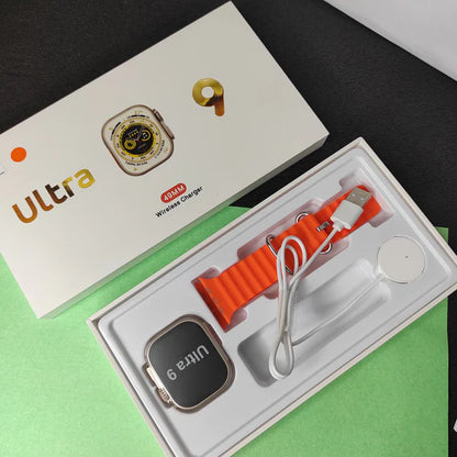 Ultra 9 Logo Smartwatch Always On Display, Bluetooth Calling Smart Watch, Wireless Charging, Raise To Wake, In-Built Games, Brightness Adjustment, BP, SpO2, HR Monitoring