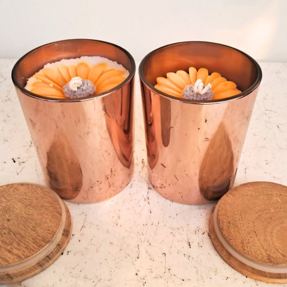 Rose Gold Jar With Lid Scented Candles