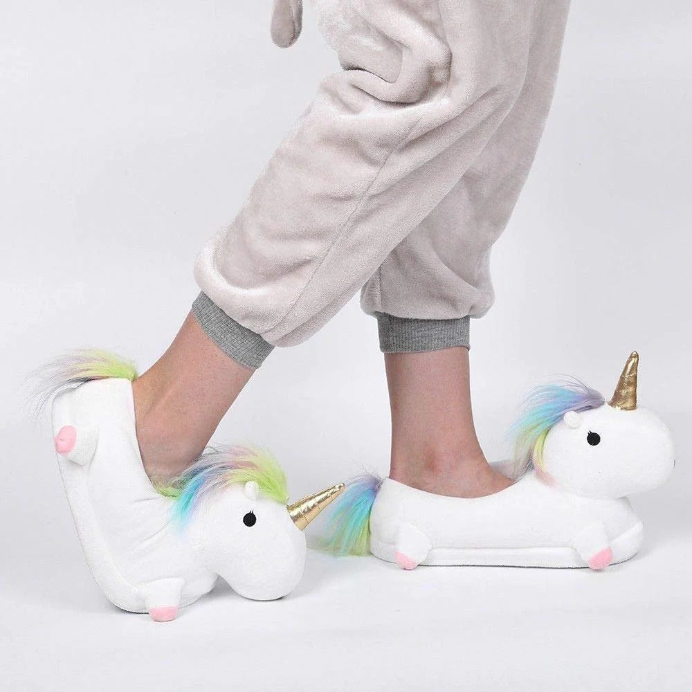 Unicorn Soft Plush Winter Slippers