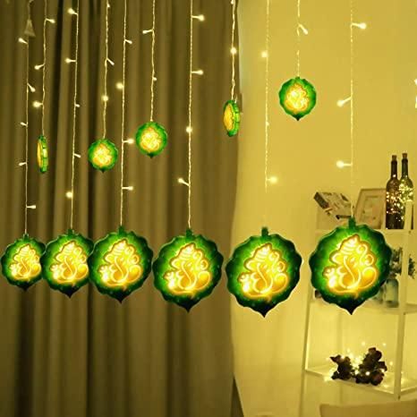 Ganesh Curtain LED Diwali Lights