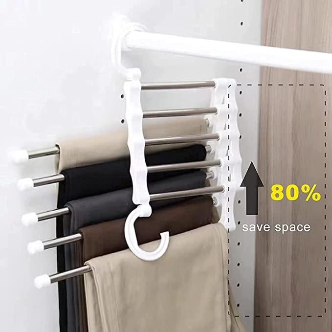 Hanger- 5 Layer Hanger Space Saving Non-Slip Cloth Organizer
