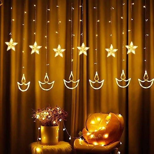 Diya Deepak Star Curtain LED Lights
