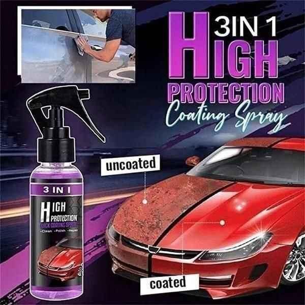 3 in 1 High Protection - Car Wax Polish Spray (Pack of 2)