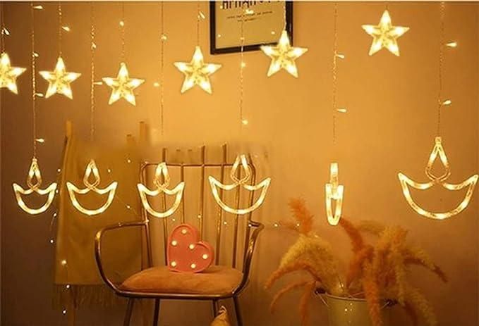 Diya Deepak Star Curtain LED Lights