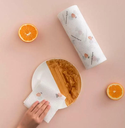 Non-Woven Reusable and Washable Kitchen Printed Tissue Roll