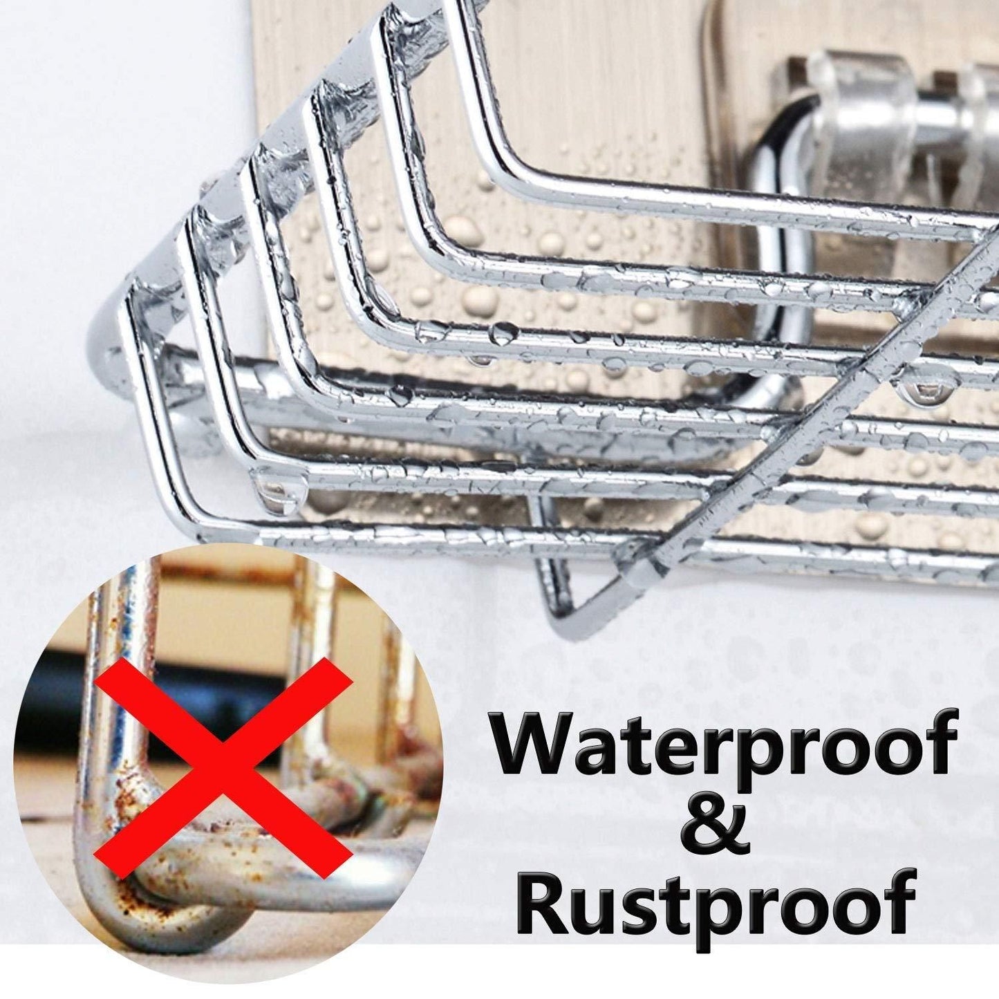 Soap Dish Holder-Wall Mounted Double Layered  Stainless Steel Soaps Storage Rack with Hook