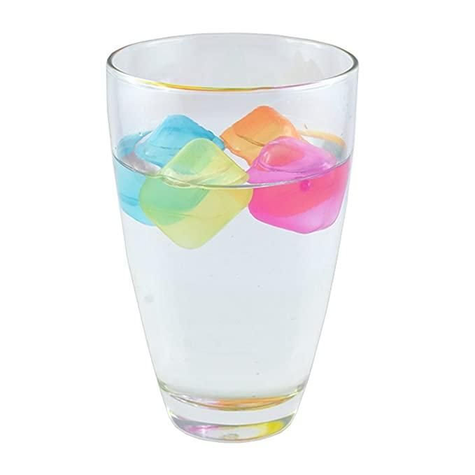 Swadish Reusable Ice Cubes-Reusable Ice Cubes Filled with Water (Pack of 12)